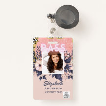 PAS Foto ID - Moppige Bloemen Glitters Trendend