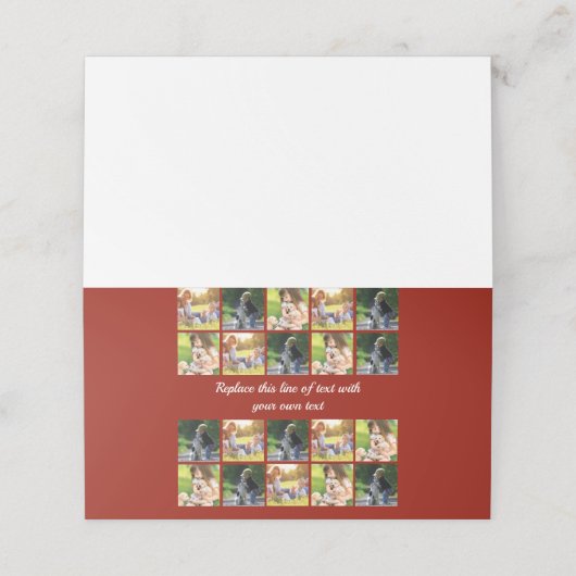 Pas fotocollage en tekst aan (Buitenkant ongevouwen)