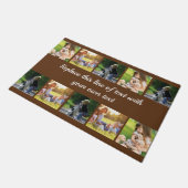 Pas fotocollage en tekst aan deurmat (Schuin)