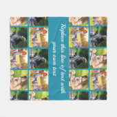Pas fotocollage en tekst aan fleece deken (Voorkant (Horizontaal))
