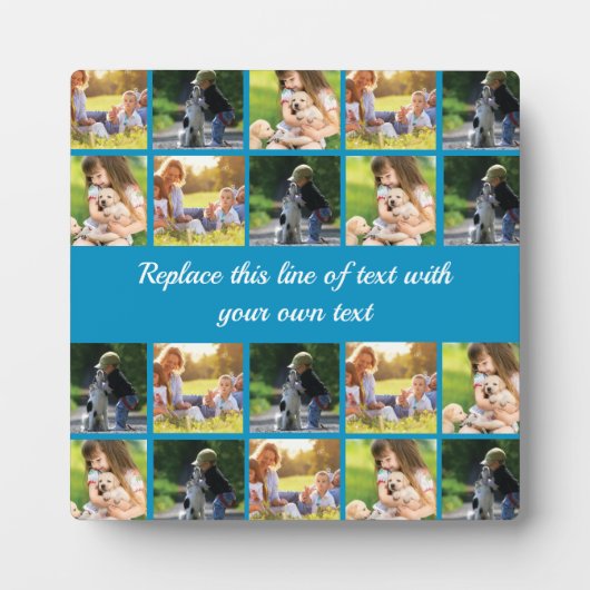 Pas fotocollage en tekst aan fotoplaat (Voorkant)