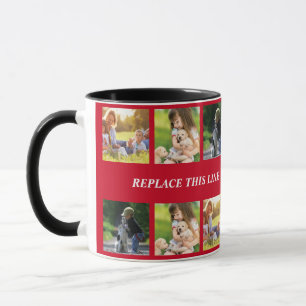 Pas fotocollage en tekst aan mok