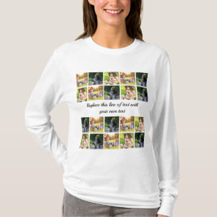 Pas fotocollage en tekst aan t-shirt