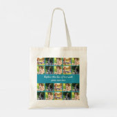 Pas fotocollage en tekst aan tote bag (Achterkant)