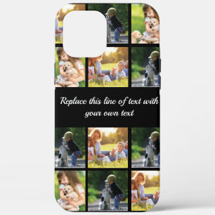 Pas fotocollage en tekst Hoesje-Mate iPhon aan iPhone 12 Pro Max Hoesje