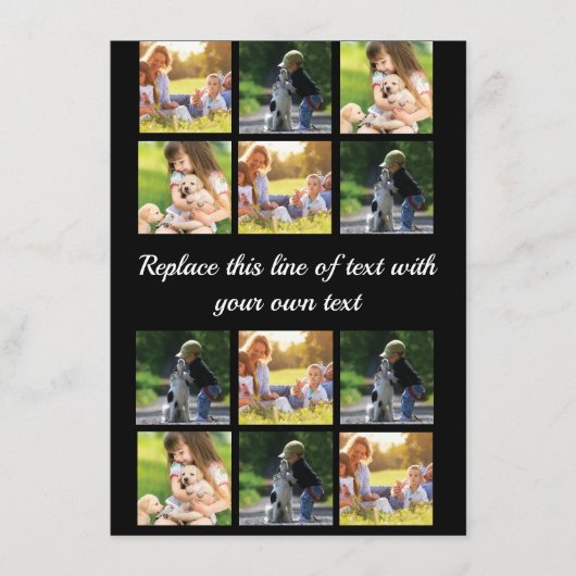 Pas fotocollage en tekst Hoesje-Mate iPhon aan Menu (Voorkant)