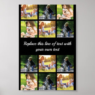 Pas fotocollage en tekst Hoesje-Mate iPhon aan Poster