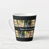 Pas fotocollage en tekst latte mok aan (Linkerhoek)