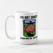 Pas fou testé drôle Mug (Gauche)