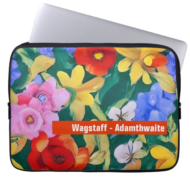 Pas Frida Kahlo Design Laptop Sleeve aan (Voorkant)