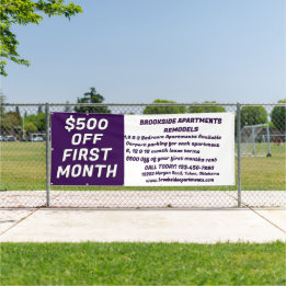 Pas gedetailleerde appartementen te huur aan $500  spandoek