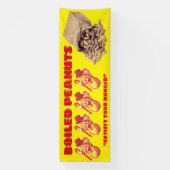 Pas gekookte pinda's voor verkoop hek groot aan spandoek (Verticaal)