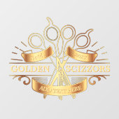 Pas Generic Gouden Kapperszaak Haar Salon Voorkant Raamsticker (Vel)
