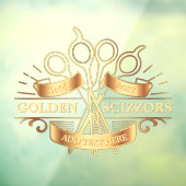 Pas Generic Gouden Kapperszaak Haar Salon Voorkant Raamsticker (Vel 3)