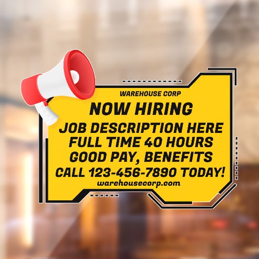 Pas generieke luidspreker nu inhuren raamsticker (Vel 2)