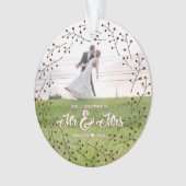Pas getrouwd 1 Kerstmis Foto van de heer & mevrouw Ornament (voorkant)