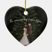 Pas getrouwd 1e kerstdag keramisch ornament (Achterkant)