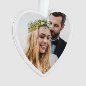 Pas getrouwd 1e kerstfoto ornament (voorkant)