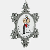 Pas getrouwd 1e kerstmis met Ornament Snowflake (Links)