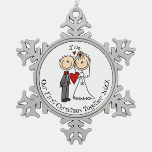 Pas getrouwd 1e kerstmis met Ornament Snowflake