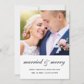 Pas getrouwd 2 Foto Feestdagenkaart (Voorkant)
