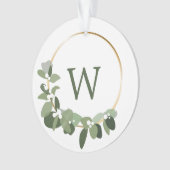 "Pas getrouwd Bliss: Gepersonaliseerde Eerste Kers Ornament (voorkant)