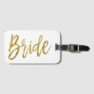 Pas getrouwd Bride Gold Foil Bagage Bag Label Bagagelabel