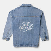 Pas Getrouwd Bruidspaar Denim Jacket (Achterkant)