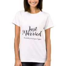 Pas Getrouwd Dames T-shirt – De strijd om het bed