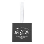 Pas getrouwd eerste kerstfoto ornament (Voorkant)