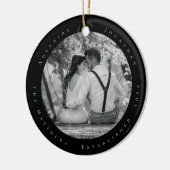 Pas getrouwd Eerste kersthuwelijk Datum vastgestel Keramisch Ornament (Links)