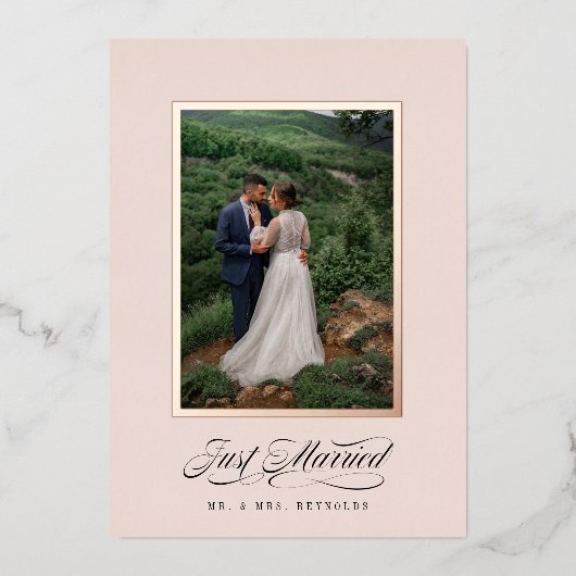 Pas Getrouwd Frame Uitnodiging (Voorkant)