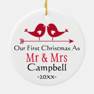 Pas getrouwd Holiday Ornament - Kerstmis - LoveBir