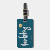 Pas getrouwd Hubby Typografie Bagagelabel (Voorkant verticaal)