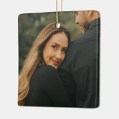 Pas getrouwd Keepsake, Kerst als Mr Mrs. Keramisch Ornament (Links)