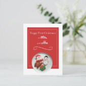 Pas getrouwd kerst Briefkaart (Staand voorkant)