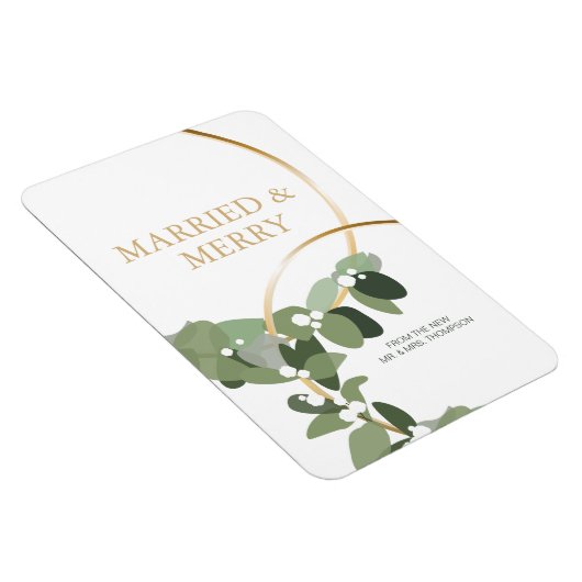 Pas getrouwd kerst met huwelijksfeestdag en met Me Magneet (Rechterzijde)