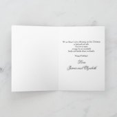 Pas getrouwd Kerstfoto Vakantie Groeten Kaart (Binnen)