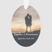 Pas getrouwd kerstversiering ornament (achterkant)