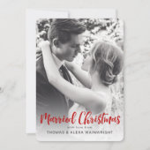 Pas getrouwd met kerstfoto's Kaart (Voorkant)