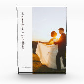 Pas getrouwd Monogram minimalistisch Moderne Foto (Voorkant)