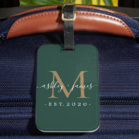 Pas getrouwd Mr. Mrs. Gold Monogram Namen Donkergr