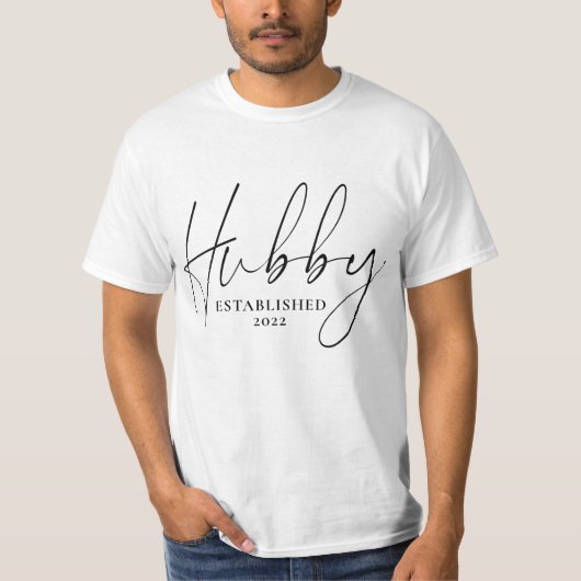 Pas getrouwd Net getrouwd Hubby T-Shirt (Voorkant)