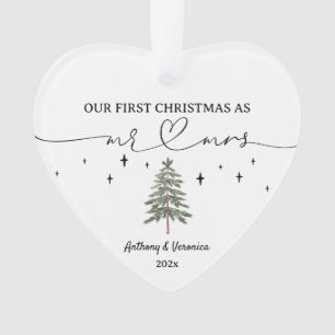 Pas getrouwd Onze eerste kerst als meneer en mevro Ornament