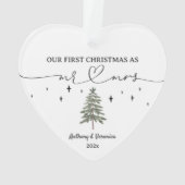 Pas getrouwd Onze eerste kerst als meneer en mevro Ornament (achterkant)