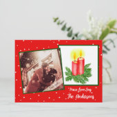 Pas getrouwd, onze eerste Kerstmis + foto Feestdagenkaart (Staand voorkant)