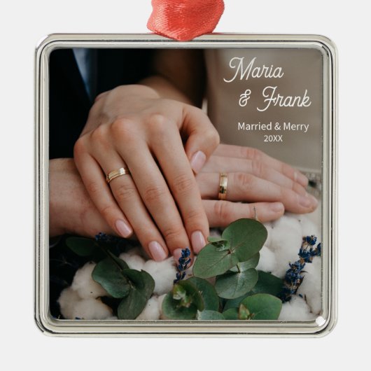 Pas getrouwd Ornament - Eerste kerst van het paar! (Voorkant)