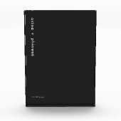 Pas getrouwd Pestfoto en naam van bruiloft Fotoblokken (Voorkant)