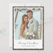 Pas getrouwd Plaid is net getrouwd met kerst Feestdagenkaart (Voorkant)