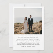 Pas getrouwd Script Photo Holiday Kaart (Achterkant)